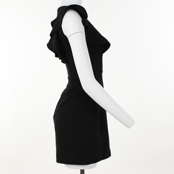 French Connection Whisper Ruffled V-Neck Mini Dress - Picture 5 of 5